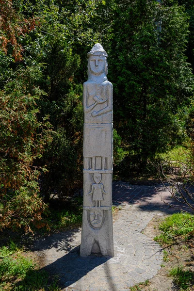 Stein Slawisches Heidnisches Idol Zentrum Von Kiew Hochwertiges Foto — Stockfoto