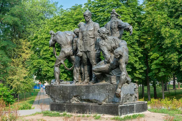 Monument Red Army Soldiers Who Died Civil War High Quality — Stock Photo, Image