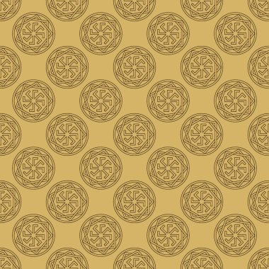 Tılsımların Slav dokusu. Kumaş, kağıt, internet ve daha fazlası için. Vektör illüstrasyonu