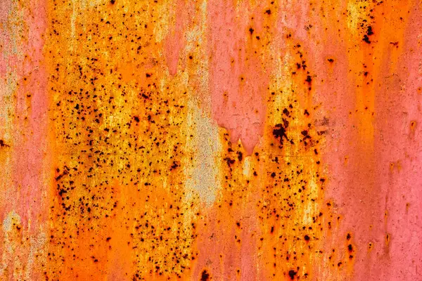 Old Red Rusty Plaster Wall Worn Surface Grunge Background — Stock Photo, Image