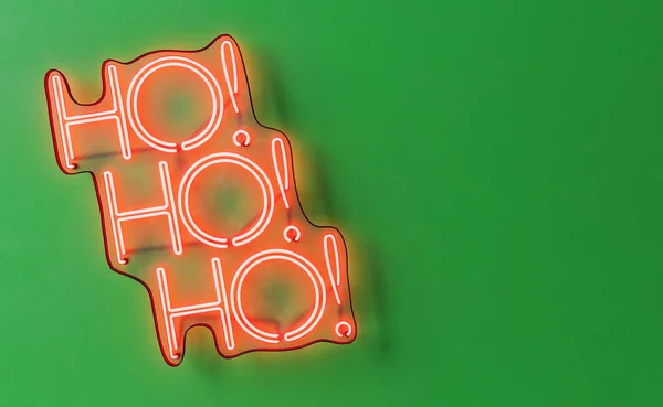 Ilustração Neon Vermelho Inscrição Com Pontos Exclamação Pendurados Parede Verde — Fotografia de Stock