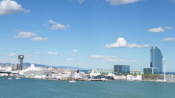 Vista Panoramica Del Porto Barcellona — Video Stock