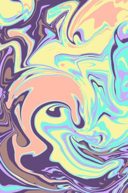 Sıvı şekilli çeşitli renklerin desen resmi.