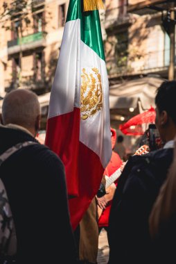 Barselona, Katalonya, İspanya, 4 Kasım 2023 - Meksika Ölüler Günü 'nü kutlayan Rambla Katalunya Geçidi.