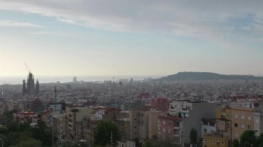 Sabahın erken saatlerinde Barcelona 'nın sakin manzarası.