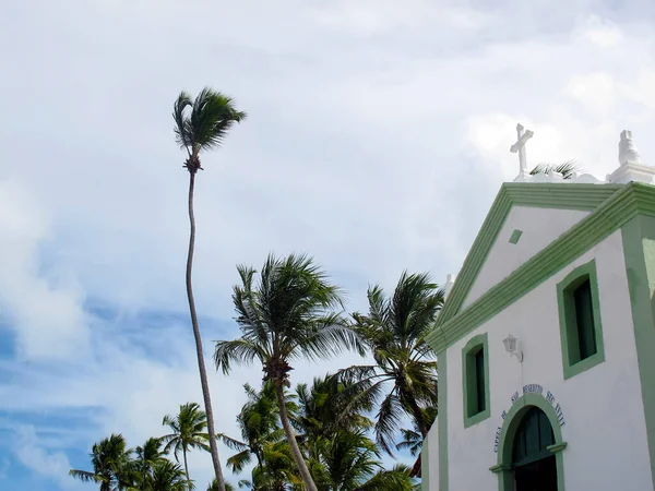 Detalle Capilla San Benito Playa Carneiros Recife Pernambuco Iglesia Playa —  Fotos de Stock