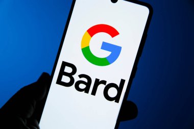 Minas Gerais, Brezilya - 05 Nisan 2023: Google Bard uygulamasının ekranı