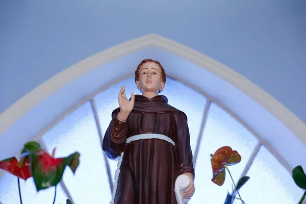 Католицький Релігійний Образ Святого Антонія Святої Анни Санто Антоніо Сантана — стокове фото