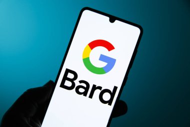Minas Gerais, Brezilya - 05 Nisan 2023: Google Bard uygulamasının ekranı