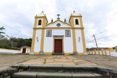 Prados, Minas Gerais, Brezilya - 08 Ekim 2023: Bichinho 'daki Penha Kilisesi, Minas Gerais' in iç kesimi