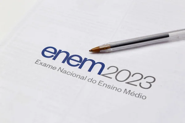 Minas Gerais Brasile Novembre 2023 Dettaglio Del Test Esame Nazionale Immagine Stock
