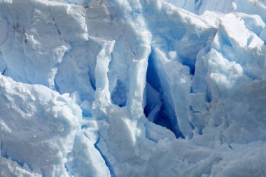 The peaks of glacier. Glacier in national park Peninsula de Magallanes. National parks in Argentina. Detail of glaciers. clipart