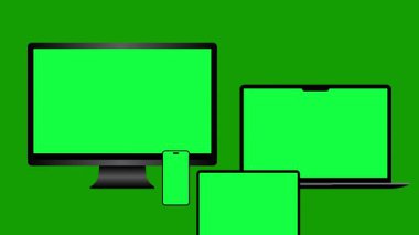 Tablet, LED TV, Laptop ve Mobil Aygıt Yeşil Ekran, Tablet, LED TV, Laptop ve Mobil Aygıt Canlandırma 4K