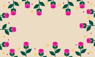 Fotokopi alanlarıyla çiçek geometrisi bauhaus arkaplanı