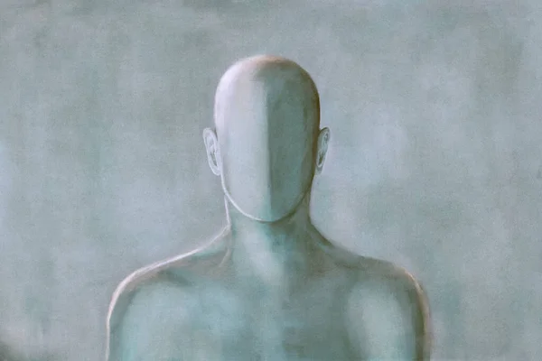 Ilustracja Anonimowego Portretu Męskiego Manekina Brak Abstrakcyjnej Tożsamości Obrazy Stockowe bez tantiem