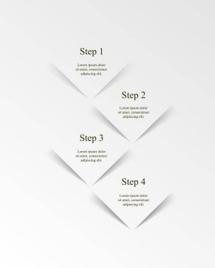4 adım, seçenek, parça ya da süreç içeren bilgi şablonu.