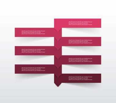 Adım adım dikey bilgi şablonu ile 7 adım, seçenekler, parçalar veya süreçler.