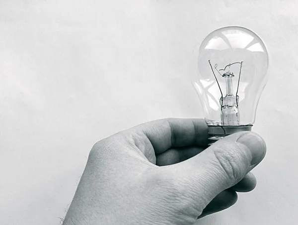 Broken Light Bulb Hand Concept Electricity Crisis — Stock Photo, Image