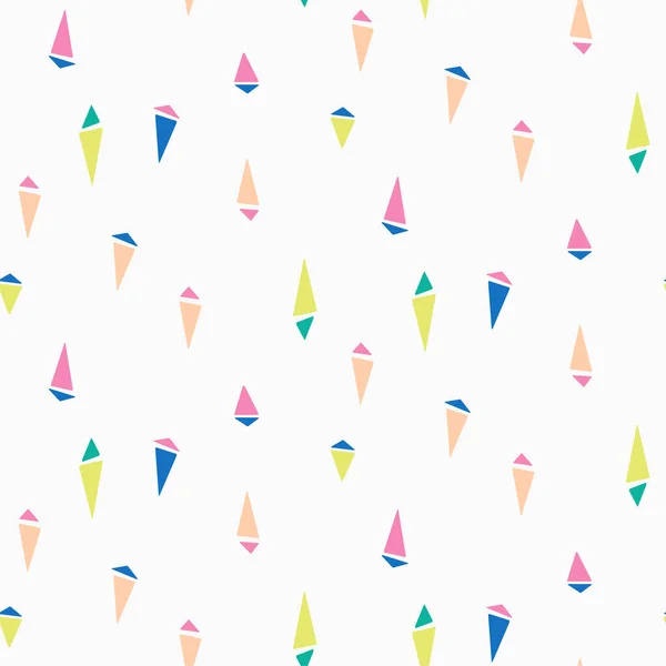 Triangles Abstraits Colorés Confettis Fond Motif Sans Couture — Image vectorielle