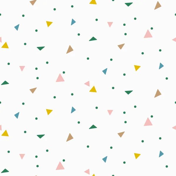Kleurrijke Abstracte Confetti Driehoeken Naadloze Patroon Achtergrond Stockillustratie