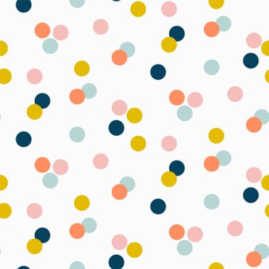 Renkli soyut konfeti noktaları pürüzsüz desen arkaplanı