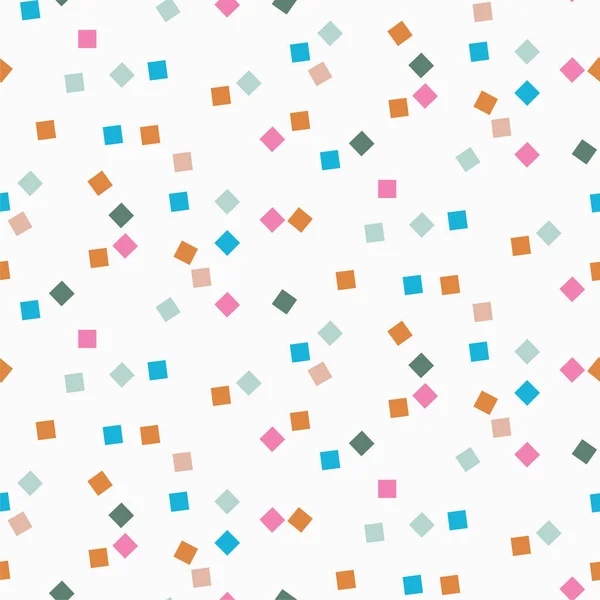 カラフルな抽象的なコンフェッティ長方形シームレスなパターンの背景 — ストックベクタ