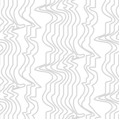 Dalgalar, girdap, ince çizgiler. Duvar kağıdı için çarpık ve çarpık vektör dokusu modaya uygun retro psychedelic biçimi.