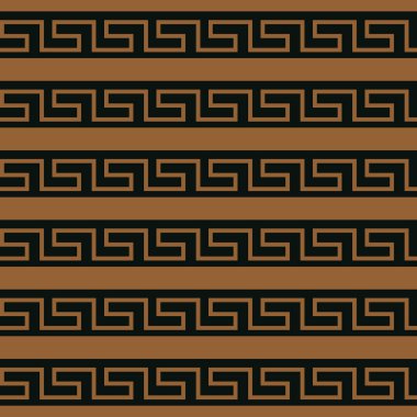 Yunan sınır klasik soyut geometrik desen altın ve siyah arka plan.