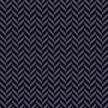 Klasik tüvit herringa kemiği deseni. Geometrik çizgiler mavi ve bej renkte basılıyor. Yün tekstil tasarımı için klasik İngilizce arkaplan