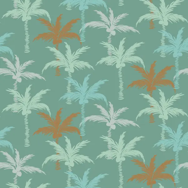 Tropik Palmiye Ağacı Duvar Kağıdı, yaz doğa desenli tasarım, Orman yeşili, el yapımı egzotik kumaş baskısı.