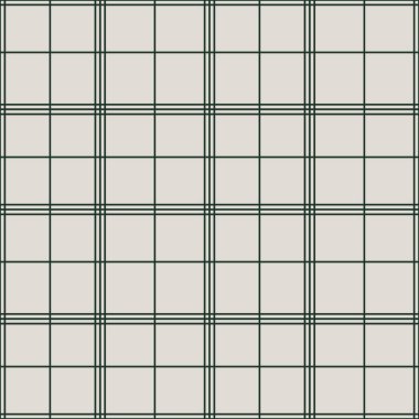 Pencere camı ekose desenli basit, kusursuz. Araştırılmış arka plan. Yeşil ve kremalı sessiz renkler Tekstil Tasarımı.