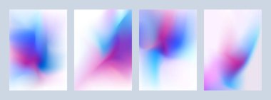 Renkli Gradyan Ağ Örtüsü Tasarımları. Şeffaflık Olmayan Soyut Vektör İllüstrasyonu.