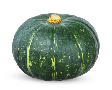 Balkabağı beyaz arka planda izole edilmiş. Kabak Kırpma Yolu.