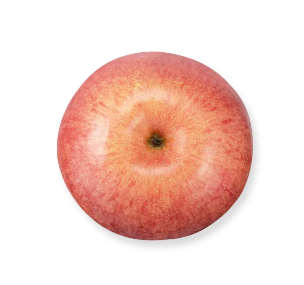 Draufsicht Roter Apfel Isoliert Auf Weißem Hintergrund Apfelschneidepfad — Stockfoto