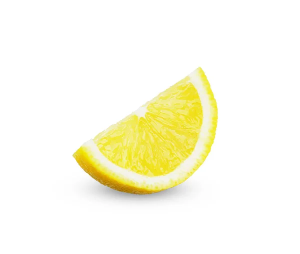 Sliced Lemon Isolated White Background Lemon Clipping Path — Stock Photo, Image