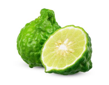 Bergamot beyaz arka planda izole edildi. bergamot kırpma yolu