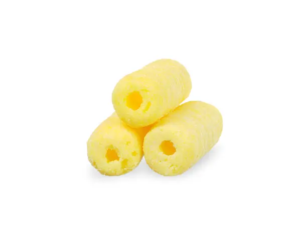 Hole Corn Snack Isolated White Background Snack Clipping Path Royalty Free Stock Photos