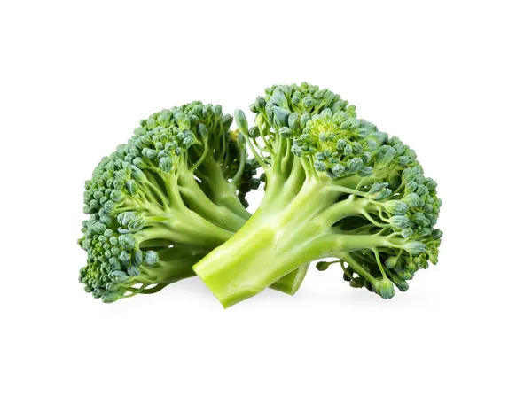 Broccoli Geïsoleerd Witte Achtergrond Broccoli Clippad Stockfoto