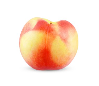 Nektarin beyaz arka planda izole edilmiş. Nektarin kırpma yolu                               