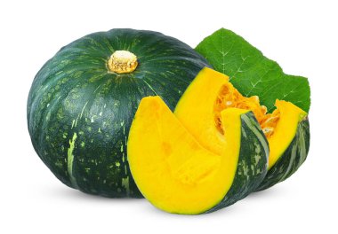 Beyaz arka planda izole edilmiş kabak sebzesi. kabak kırpma yolu