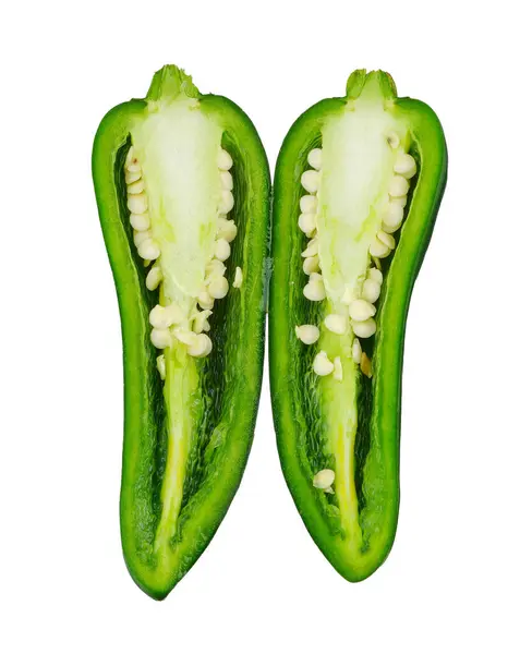 stock image jalapeno peppers isolated on white background. Green chili pepper with clipping path