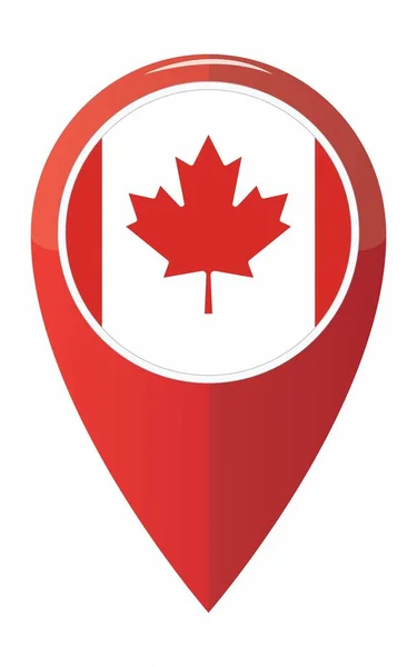 Colorido Canada Mapa Aplicación Pin Punto Etiqueta Símbolo — Foto de Stock