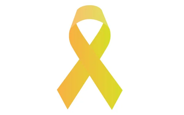 Colorful Riboon Monthly Awareness Campaign Yellow — Stock Photo, Image