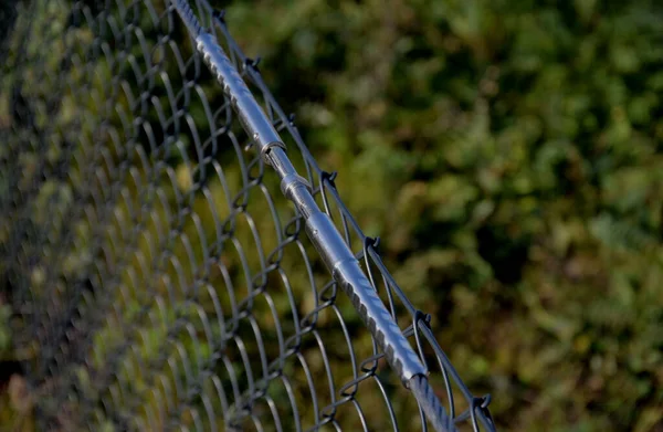 Paslanmaz Çelik Kılavuz Kabloyla Tel Örgülü Tel Örgü Başlıklı Yapısal — Stok fotoğraf