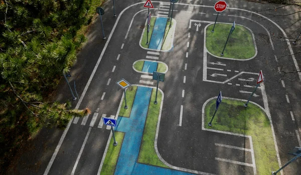 The educational traffic playground is a set of products intended for school-age children to learn the rules of road traffic and for practical training in the area of pedestrian movement for learning