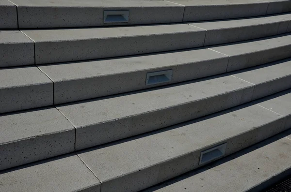 Escada Pedra Branca Para Arco Com Retroiluminação Superfícies Escada Individuais — Fotografia de Stock
