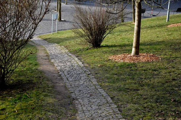 Abreviatura Dos Caminhos Parque Ligados Forma Retangular Para Que Pessoas — Fotografia de Stock