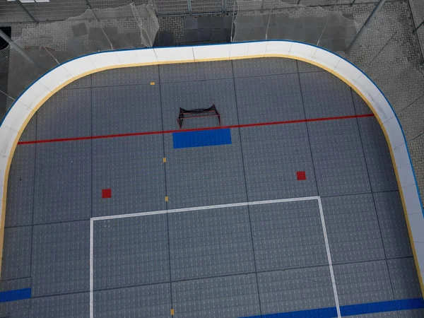 Pozemní Hokej Nebo Hokejové Hřiště Plastové Mřížky Dportovistického Povrchu Pod — Stock fotografie