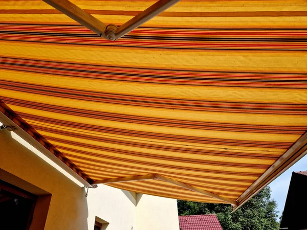 Awnings Underline Architectural Appearance Your House All Able Shade Larger — Stock Photo, Image