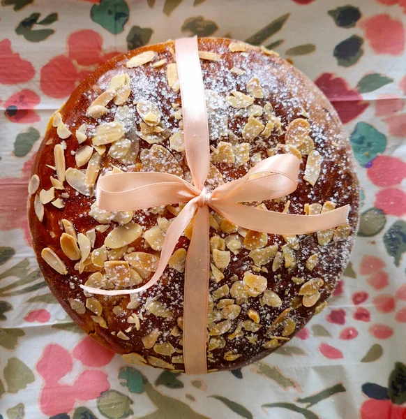 Хліб Традиційне Церемоніальне Тісто Пов Язане Святом Воскресіння Великдень Багатьох — стокове фото
